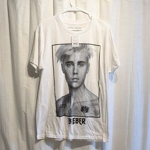 A Justin Bieber T-shirt Size Large. NWT